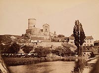 Zamek w Bdzinie - Zamek w Bdzinie na fotografii z 1889 roku