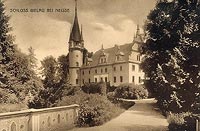 Zamek w Biaej Nyskiej - Zamek na widokwce z okoo 1920 roku