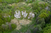 Zamek w Biaym Kociele - Widok z lotu ptaka, fot. ZeroJeden, V 2020