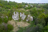 Zamek w Biaym Kociele - Widok z lotu ptaka, fot. ZeroJeden, V 2020