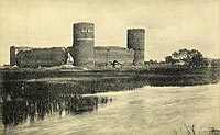 Zamek w Ciechanowie - Zamek w Ciechanowie na pocztwce z 1905 roku