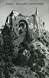 Zamek w Czorsztynie - Ruiny Czorsztyna na pocztwce z 1936 roku