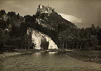 Zamek w Czorsztynie - Czorsztyn na zdjciu Henryka Poddbskiego z 1922 roku