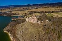 Zamek w Czorsztynie - Zdjcie lotnicze, fot. ZeroJeden, IV 2021