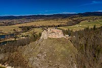 Zamek w Czorsztynie - Zdjcie lotnicze, fot. ZeroJeden, IV 2021