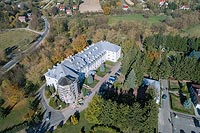 Zamek w Dbrowicy - Zdjcie lotnicze, fot. ZeroJeden, X 2018