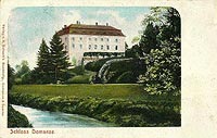 Zamek w Domanicach - Zamek w Domanicach na zdjciu z lat 1905-08