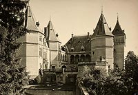 Zamek w Gouchowie - Zamek w Gouchowie na zdjciu Henryka Poddbskiego z 1932 roku