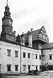 Zamek w Gorzanowie - Zamek w Gorzanowie na zdjciu z okresu midzywojennego