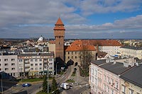 Zamek w Kluczborku - Zdjcie lotnicze, fot. ZeroJeden, IV 2021