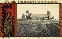 Zamek w Kole - Zamek w Kole na pocztwce z 1908 roku