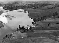 Zamek w Kole - Zamek w Kole na zdjciu lotniczym z 1927 roku