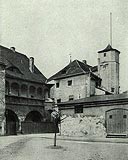 Zamek w Kronie Odrzaskim - Zamek na zdjciu z 1921 roku, 'Die Kunstdenkmaler der Provinz Brandenburg Kreis Crossen'