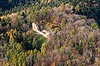 Zamek w Lanckoronie - Widok z lotu ptaka od poudniowego-wschodu, fot. ZeroJeden, X 2013