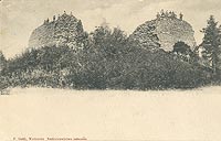 Zamek w Lanckoronie - Zamek na pocztwce z 1902 roku