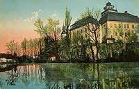 Zamek w Midzylesiu - Zamek w Midzylesiu na widokwce z lat 1910-1920