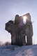 Zamek w Mokrsku Grnym - Naronik poudniowo-wschodni od strony dziedzica, fot. ZeroJeden, XI 2000