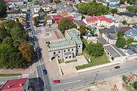Zamek w Opocznie - Widok zamku z lotu ptaka, fot. ZeroJeden VIII 2018