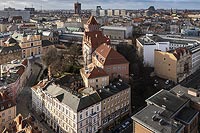 Zamek w Poznaniu - Widok na zdjciu lotniczym, fot. ZeroJeden, XII 2021