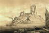 Zamek w Bobrownikach - Ruiny zamku na litografii Napoleona Ordy, 'Album Widokw', Seria 8, 1882
