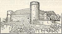 Zamek w Bytowie - Zamek w Bytowie na rysunku z przeomu XIX i XX wieku