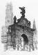 Klasztor na Jasnej Grze w Czstochowie - Gwna brama forteczna fundacji Jerzego Lubomirskiego wzniesiona  r. 1723, litografia barwna Jan Gumowski, 1925