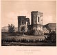 Zamek w Dbrowicy - Ruina zamku w Dbrowicy na litografii Adama Lerue, Album lubelskie, 1858-1859