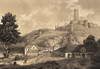 Zamek w Iy - Ruiny zamku na litografii Napoleona Ordy, 'Album Widokw', Seria 8, 1882