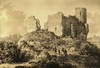 Zamek w Kole - Ruiny zamku na litografii Napoleona Ordy, 'Album Widokw', Seria 7, 1881