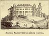 Zamek na Wawelu w Krakowie - Zamek w Krakowie na litografii Adama Platera, 'Widoki pozostaych pomnikw staroytney Polski', Krakw 1826