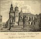 Zamek na Wawelu w Krakowie - Zamek w Krakowie na litografii Jzefa Sonntaga z 1820 roku