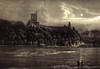 Zamek w Melsztynie - Melsztyn, rozwaliny zamku w obwodzie bocheskim, nad Dunajcem od poudnia i zachodu, litografia Macieja Bohusza Stczyskiego z 1846 roku