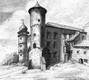 Zamek w Winiczu Nowym - Drzeworyt wedug rysunku T.Sierosza, Kosy 1884