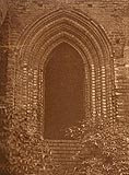 Zamek w Radzyniu Chemiskim - Portal na zamku w Radzyniu na zdjciu Henryka Gsiorowskiego z lat 1927-39