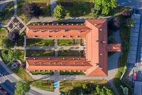 Zamek w Rybniku - Zdjcie lotnicze, fot. ZeroJeden, VI 2019