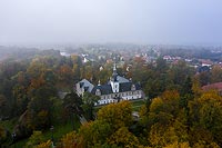 Zamek w Tuowicach - Zamek na zdjciu lotniczym, fot. ZeroJeden, X 2020