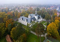 Zamek w Tuowicach - Zamek na zdjciu lotniczym, fot. ZeroJeden, X 2020