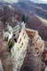 Zamek Grodno w Zagrzu lskim - Widok z wiey na budynek bramny zamku grnego i zamek dolny, fot. ZeroJeden, IV 2003